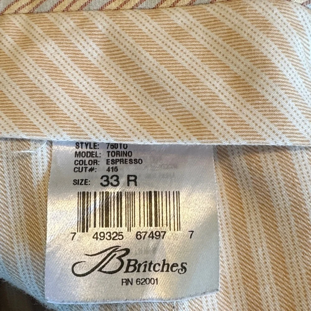 JB Britches Classic Men's Brown Chinos